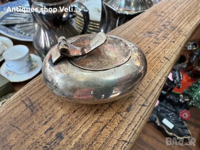 Посребрен джобен пепелник №6416 , снимка 1