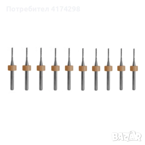 Прецизни карбидни свредла - 0,5  ;  0,8 мм ; комплект