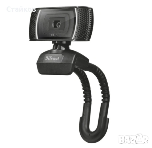 Уеб камера Trust Trino, HD, микрофон, USB, черна , снимка 3 - Слушалки за компютър - 53223524