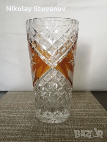 кристална ваза - 30те г. на 20-ти век. Много рядка, снимка 2 - Антикварни и старинни предмети - 26689588