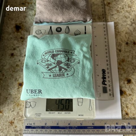 World Cornhole League 8 професионални чувала Cornhole 4 зелени и 4 сиви, 15 cm x 15 cm, 450 g, снимка 8 - Други спортове - 43976923