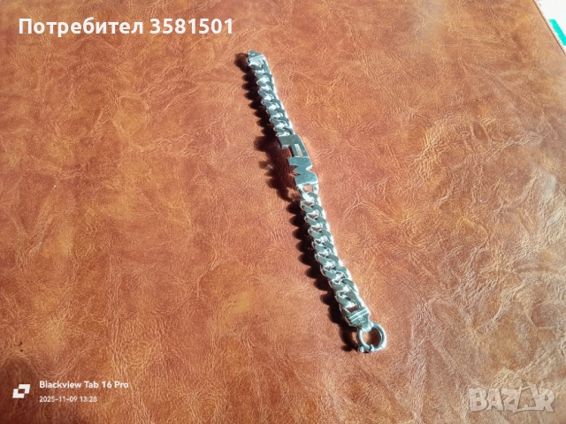 Сребърна Дизайнерска Гривна-110грама.🇧🇬, снимка 11 - Гривни - 52353673