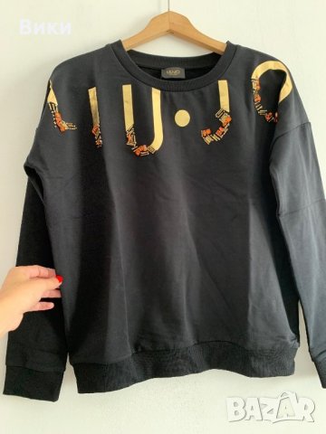 Черна блуза Liu jo, снимка 5 - Блузи с дълъг ръкав и пуловери - 26785136