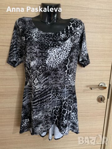 Блузка-туника с къс ръкав