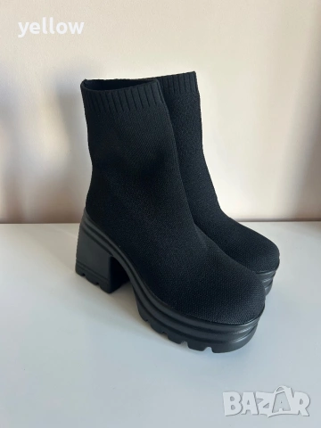 Черни боти 37 номер на ток нови , снимка 2 - Дамски боти - 53195940