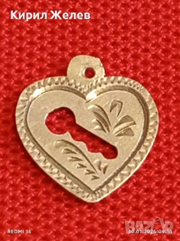 Сребърен медальон във формата на сърце ❤️ с апликация на ключ романтичен подарък 52648, снимка 7 - Колиета, медальони, синджири - 53051150