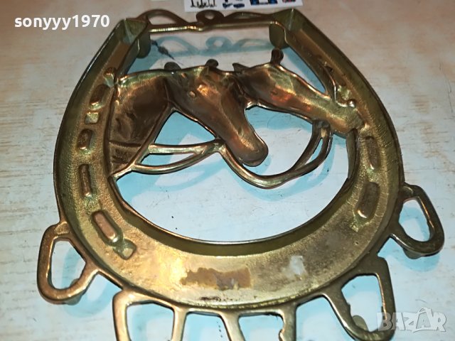 ПОДКОВА-КОНЕ-ЗАКАЧАЛКА-МЕД/МЕСИНГ 2107221041, снимка 7 - Антикварни и старинни предмети - 37455335