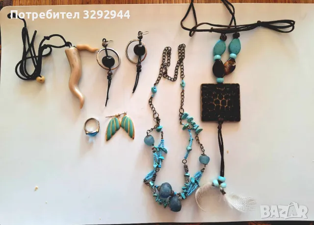 Комплект арт бижута-колиета,обеци