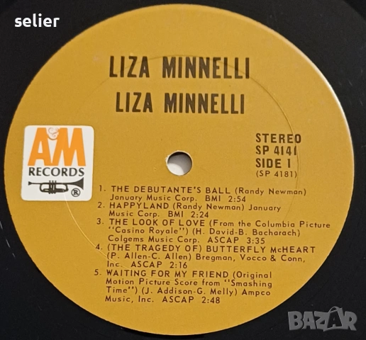 Liza Minnelli ‎– Liza Minnelli Издание 🇺🇸 USA 1968г Състояние на винила:едната страна е NEAR MINT,, снимка 4 - Грамофонни плочи - 53063434