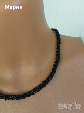 Колие за Висулка Декоративно Мъниста Гердан Черен цвят Бижу, снимка 12 - Колиета, медальони, синджири - 38235724