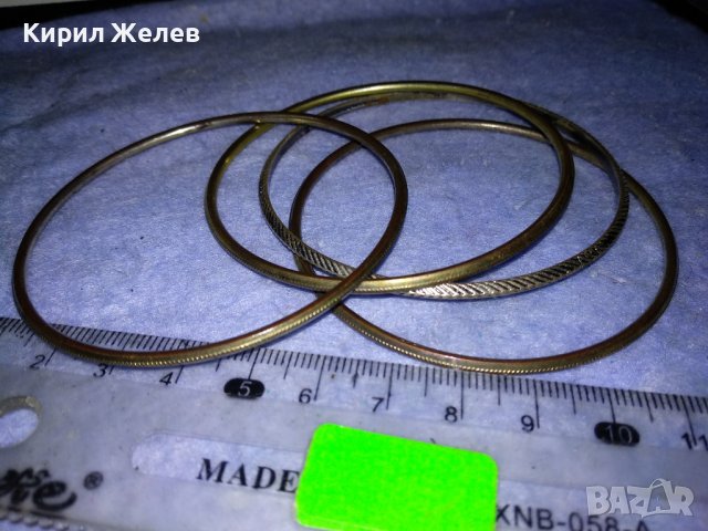 КОМПЛЕКТ БРОНЗИРАНИ и ПОСРЕБРЕНА СТОМАНЕНИ ОРНАМЕНТИРАНИ ВИНТИДЖ АРТ ГРИВНИ 37959, снимка 6 - Гривни - 40856307