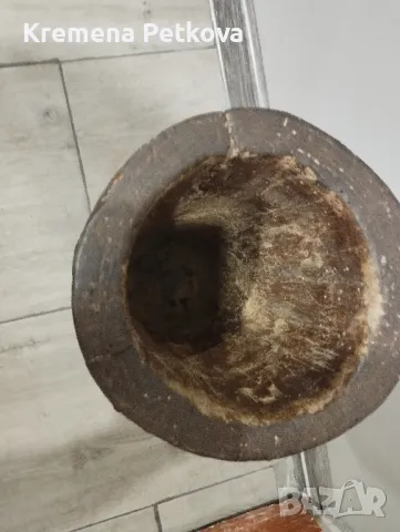 Стар съд за биене на масло, снимка 4 - Антикварни и старинни предмети - 47623618