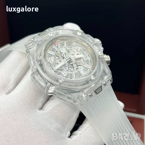 Мъжки часовник Hublot Big Bang Unico Transparent с кварцов механизъм, снимка 3 - Мъжки - 44174581