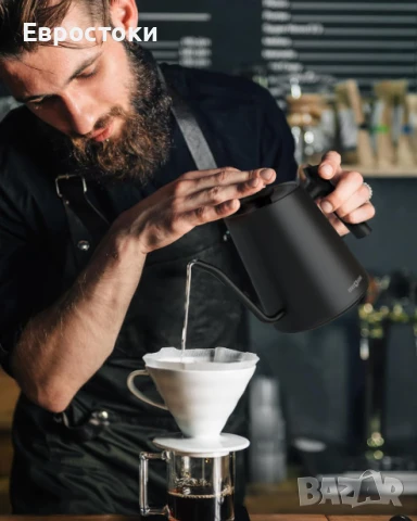 Електрическа кана PARIS RHÔNE, 0,9L, извит чучур, настройка на температура, контролен дисплей, снимка 3 - Кани - 50812275