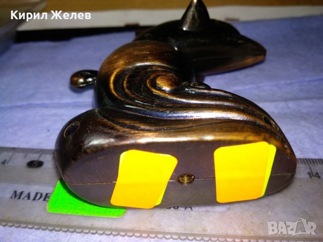 ФИГУРАЛНА ДЕКОРАТИВНА НАСТОЛНА БАКЕЛИТОВА ГАЗОВА ЗАПАЛКА - ДЕЛФИНЧЕ 41355, снимка 9 - Запалки - 43738793