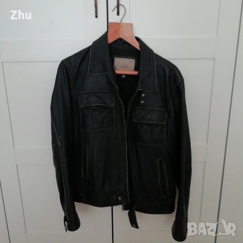 Рокерско мъжко яке, естествена кожа , снимка 3 - Якета - 26539360