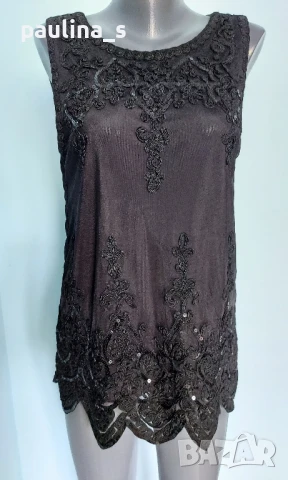 Два различни броя / Туника с декорации от дантела "Saint Tropez" и Черна  , снимка 11 - Туники - 36676016