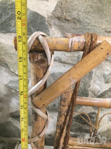 стара декоративна люлка-бамбук, снимка 2 - Антикварни и старинни предмети - 32585565