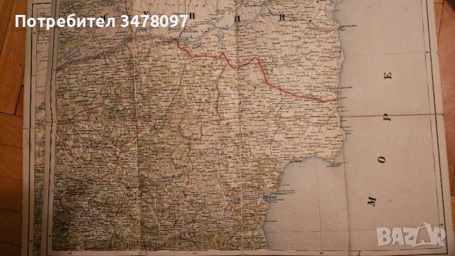 Карта на България с прилежащите ней държави., снимка 3 - Антикварни и старинни предмети - 43610158