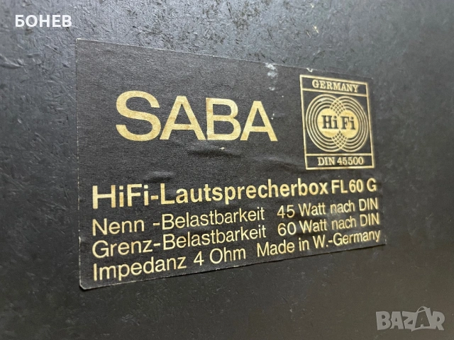 Винтидж тонколони SABA FL 60 G, снимка 14 - Тонколони - 53277199