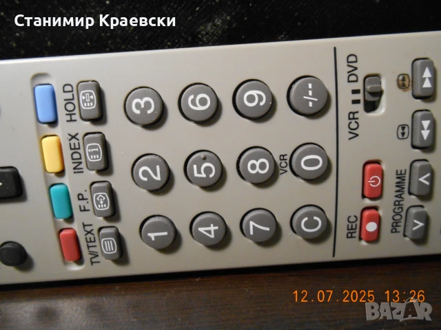 PANASONIC EUR7628030 TV Remote Control and VCR - DVD minimal control, снимка 3 - Дистанционни - 51033703