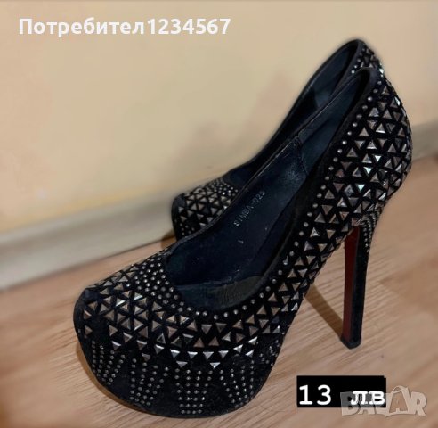 Високи обувки на ток с камъни💎36 номер💎💎, снимка 1