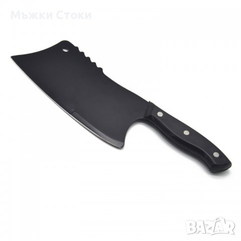 Черна Кухненска брадва, с удобна дръжка - модел 8, снимка 4 - Ножове - 37614859