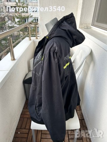 Черно мъжко яке с качулка Cropp, снимка 8 - Якета - 43352134