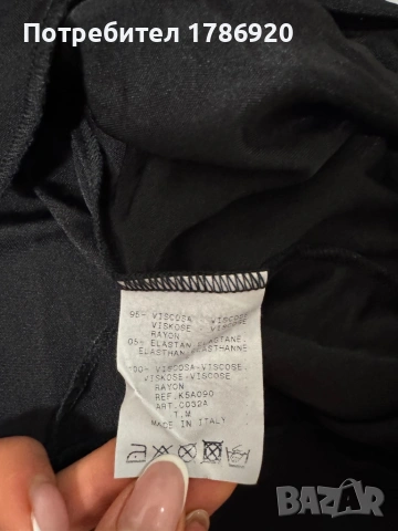 Елегантна черна рокля с флорални мотиви - размер S/M, снимка 5 - Рокли - 24689609