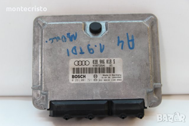 Моторен компютър Audi A4 B5 (1994-2001г.) 038 906 018 S / 0 281 001 721 / 038906018S / 0281001721, снимка 1 - Части - 38419367