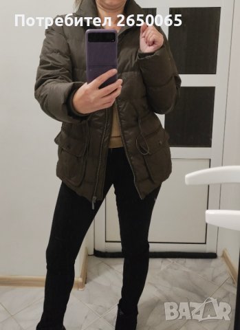 Орг.зелено яке с гъши пух М размер!