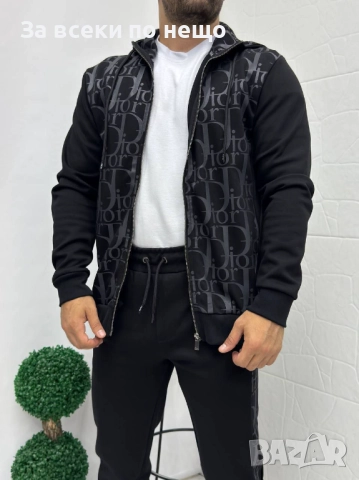 Christian Dior Мъжки Черен Спортен Комплект🔝Мъжки Спортен Екип Кристиян Диор Код A861, снимка 4 - Спортни дрехи, екипи - 51627422