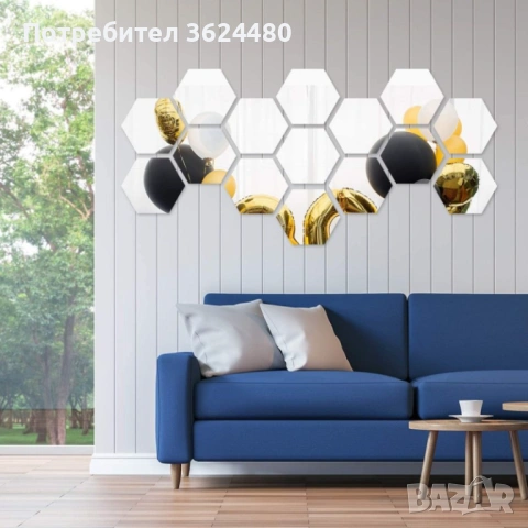 Шестоъгълни лепящи огледала  3847 от акрил