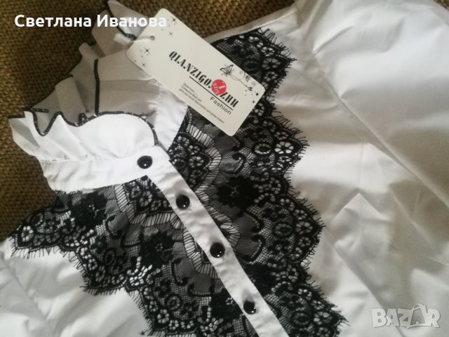 Риза с дантела, снимка 3 - Ризи - 27456551