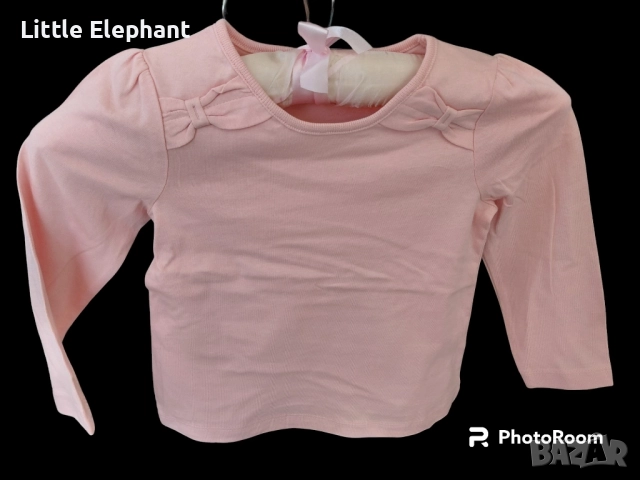Блузка с дълъг ръкав за 2-3 год мом розова с две панделки,plein,нова/Англия
