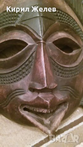 Маска стара голяма африканска МАХАГОН Ръчна ФУДОЖЕСТВЕНА МАЙСТОРСКА ТРАДИЦИОННА ИЗРАБОТКА 456654 , снимка 9 - Антикварни и старинни предмети - 32467559