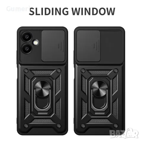 Samsung Galaxy A06 Противоударен Кейс с Капак и Ринг, снимка 2 - Калъфи, кейсове - 49749646