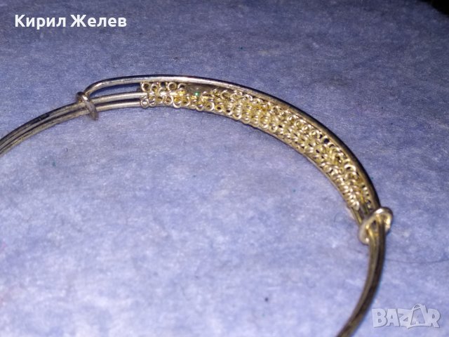 ЗЛАТИСТА ВИНТИДЖ ГРИВНА ИНТЕРЕСЕН ФИЛИГРАНЕН АРТ ДИЗАЙН СТОМАНЕНА НЕРЪЖДАЕМА 38000, снимка 5 - Гривни - 40832180