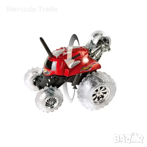 Детски автомобил Mercado Trade, С дистанционно, Светлини и завъртане на 360°, Червен, снимка 2 - Коли, камиони, мотори, писти - 48088956
