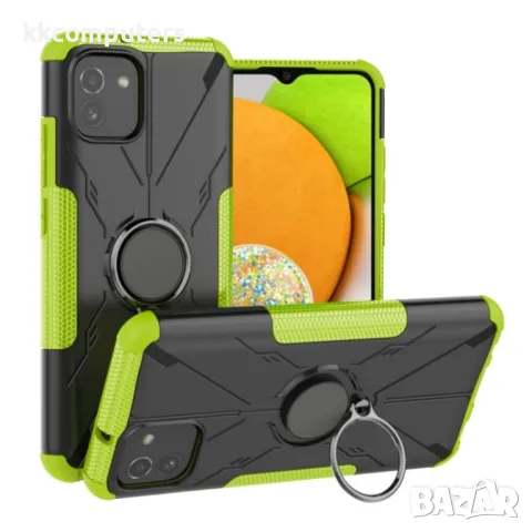Samsung Galaxy A03 Удароустойчив Ring Holder Калъф и Протектор, снимка 4 - Калъфи, кейсове - 48611423