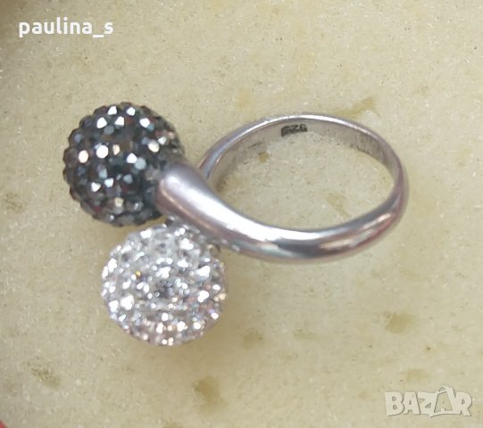Сребърен пръстен с камъни "Swarovski" проба 925 , снимка 7 - Пръстени - 26286113