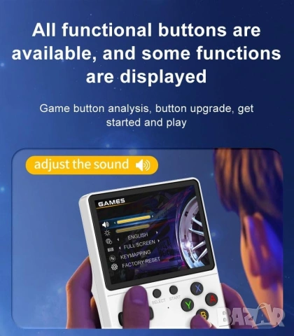 Преносима Ретро Конзола NOBES GB350 – 3.5" IPS Екран, 64GB и 21000+ Игри, снимка 6 - Други игри и конзоли - 53257537