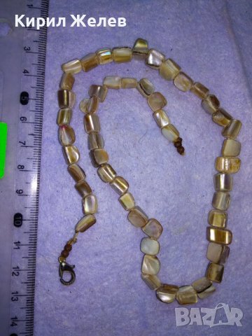 БЛЕСТЯЩО СКЪПОЦЕННО РЕТРО АРТ КОЛИЕ ГЕРДАНЧЕ от НАТУРАЛЕН КРАЛСКИ СЕДЕФ 34668, снимка 7 - Колиета, медальони, синджири - 39200547