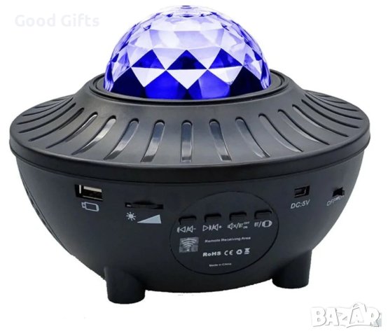 Музикална LED Лампа проектор с дистанционно Starry Projector Light, снимка 5 - Настолни лампи - 43141497