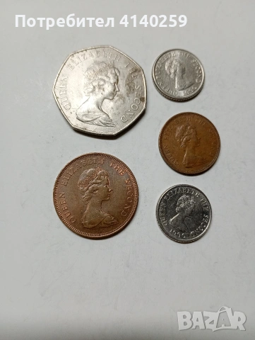 ОСТРОВ ДЖЪРСИ МОНЕТИ 50 ПЕНСА 1969 Г 5 ПЕНСА 1990 Г , снимка 2 - Нумизматика и бонистика - 53171257