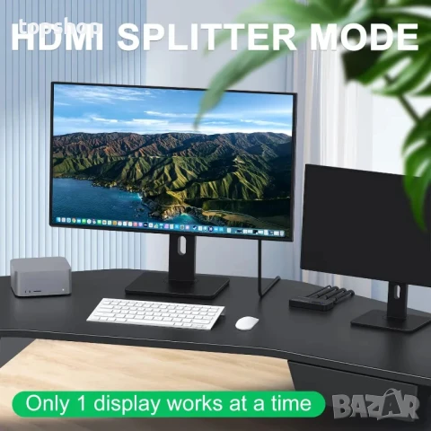 НОВ HDMI 2 в 1 двупосочен превключвател AVIDGRAM 8K, HDMI превключвател Поддържа 8K 60Hz 4K 120hz..., снимка 2 - Кабели и адаптери - 50494752