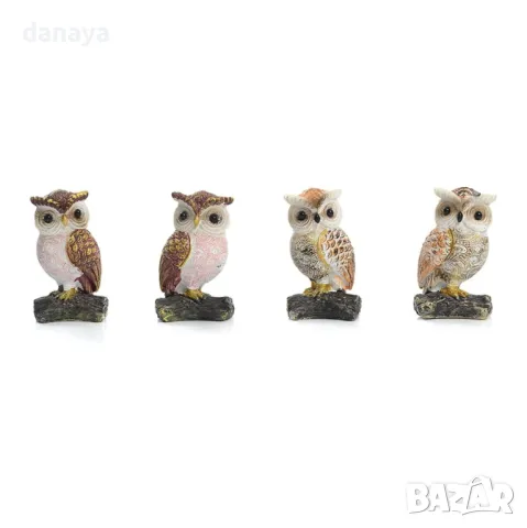 5831 Статуетка сувенир Бухал – символ на мъдрост, защита и успех, 8×4 cm, снимка 2 - Декорация за дома - 49596528