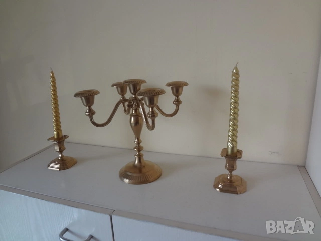 Комплект от 3 бр. свещника, снимка 3 - Декорация за дома - 53156382