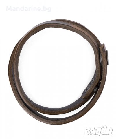 ПРОМО 🍊 DIESEL 🍊 Унисекс кожена гривна в тъмно кафяво нова с етикети и сертификат, снимка 7 - Гривни - 26963010