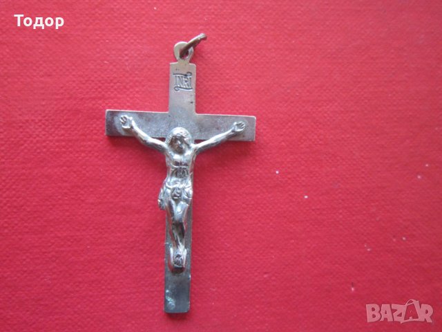 Старинен бронзов кръст , снимка 6 - Колекции - 32800779